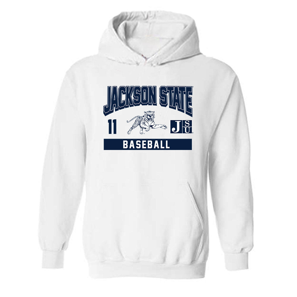Jackson State - NCAA Baseball : Robert Tate - Classic Fashion Shersey Hooded Sweatshirt-0