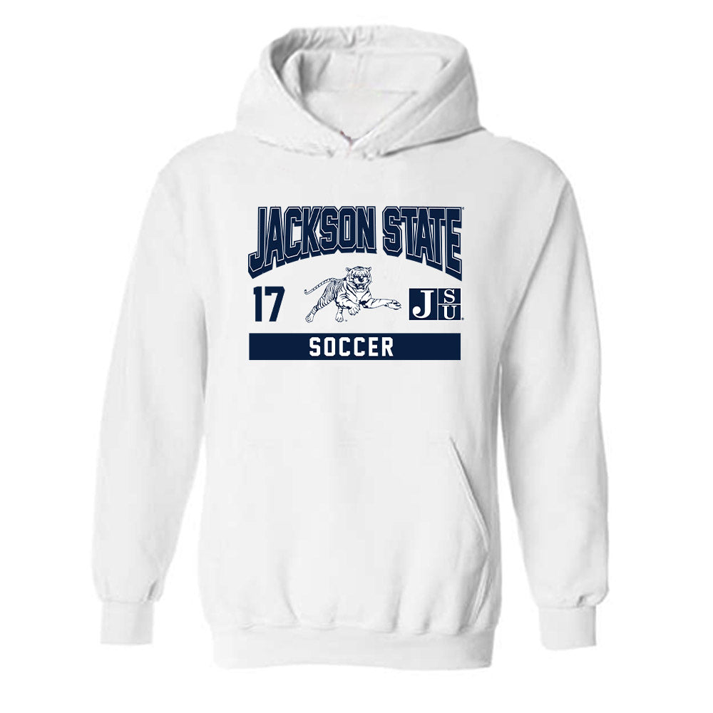 Jackson State - NCAA Women's Soccer : Nina Kammertoens - Classic Fashion Shersey Hooded Sweatshirt-0
