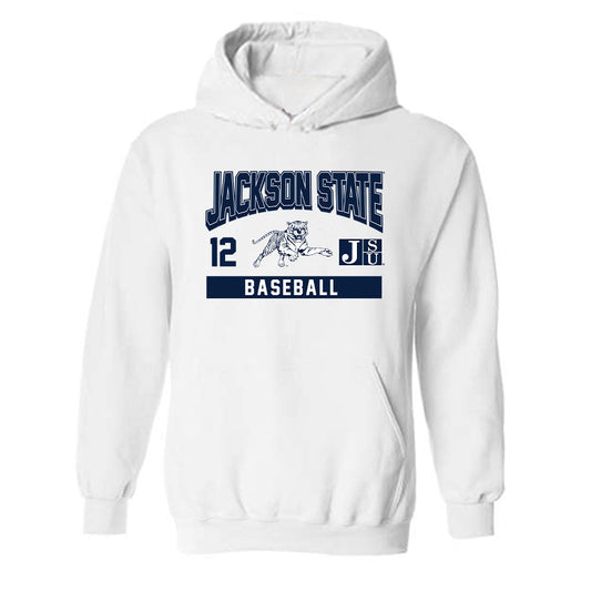 Jackson State - NCAA Baseball : DeVante’ Wells - Classic Fashion Shersey Hooded Sweatshirt-0