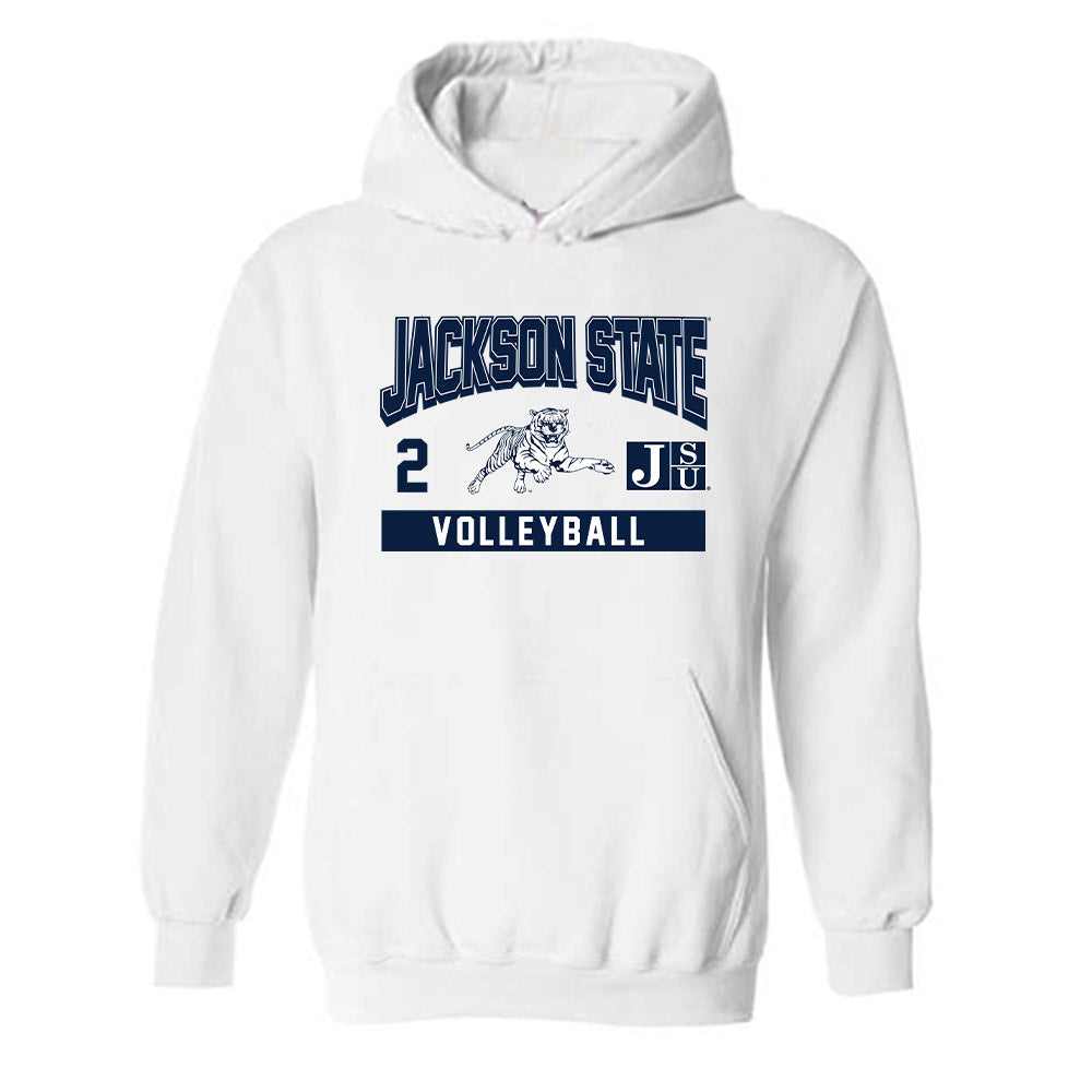Jackson State - NCAA Women's Volleyball : Kayla Troutman - Classic Fashion Shersey Hooded Sweatshirt-0