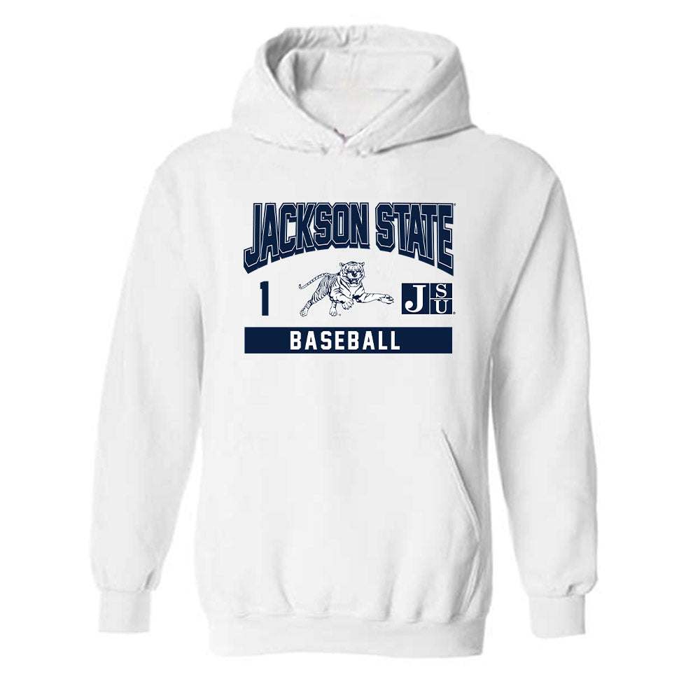 Jackson State - NCAA Baseball : TJ Wilson - Classic Fashion Shersey Hooded Sweatshirt-0