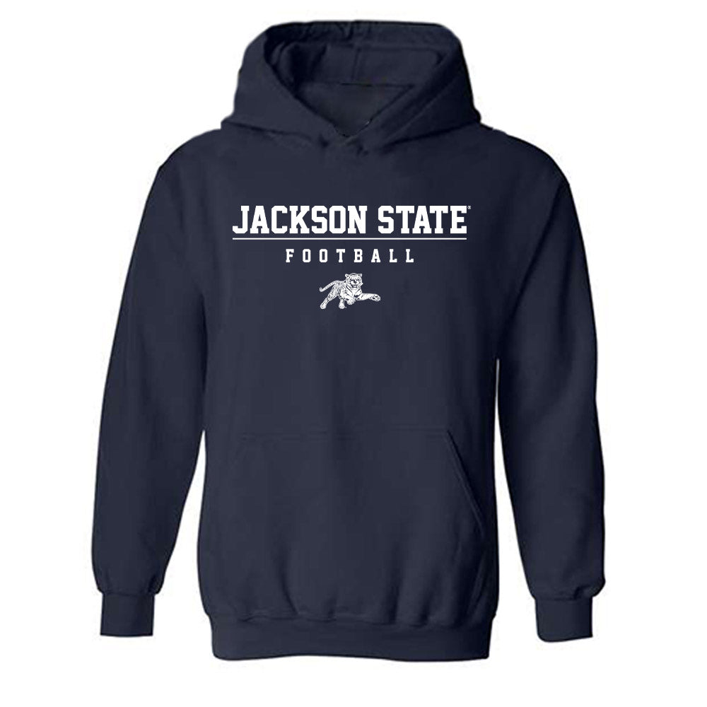 Jackson State - NCAA Football : DAndre Townes Blue - Classic Shersey Hooded Sweatshirt-0