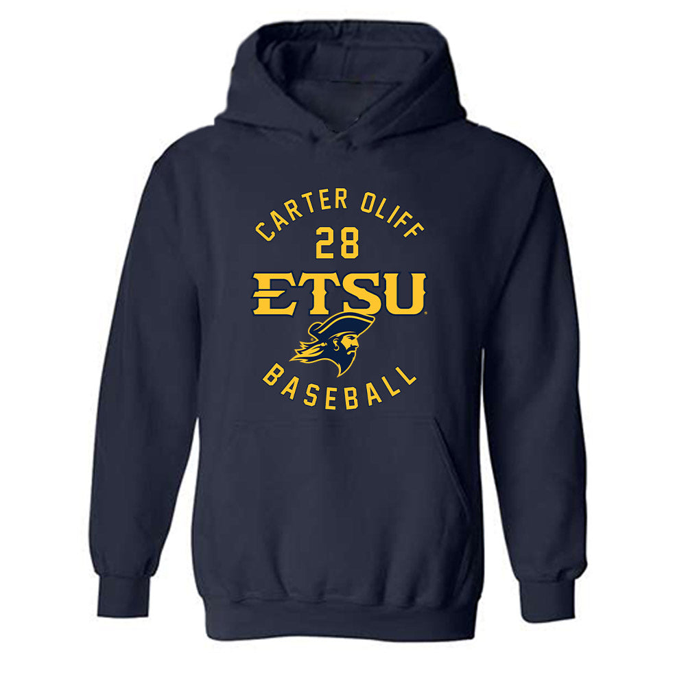 East Tennessee State - NCAA Baseball : Carter Oliff - Classic Fashion Shersey Hooded Sweatshirt-0