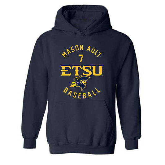 East Tennessee State - NCAA Baseball : Mason Ault - Classic Fashion Shersey Hooded Sweatshirt-0