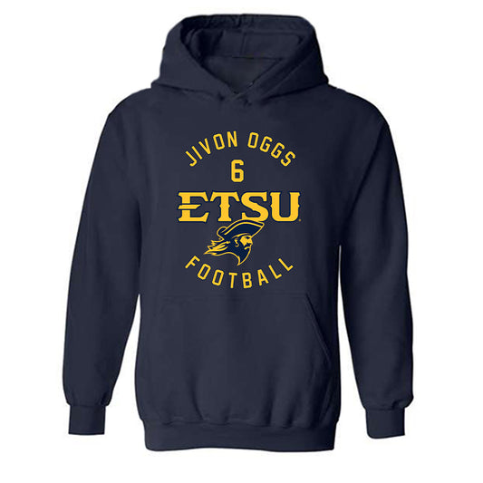 East Tennessee State - NCAA Football : Jivon Oggs - Classic Fashion Shersey Hooded Sweatshirt-0