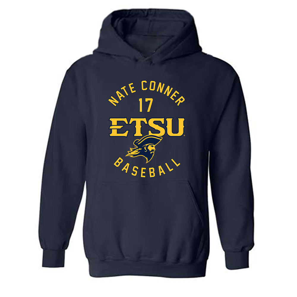 East Tennessee State - NCAA Baseball : Nate Conner - Classic Fashion Shersey Hooded Sweatshirt-0