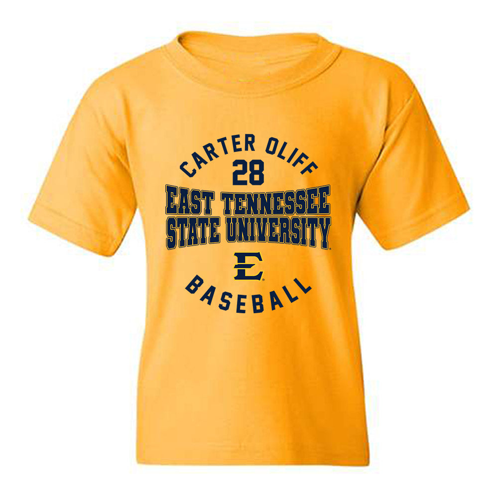 East Tennessee State - NCAA Baseball : Carter Oliff - Classic Fashion Shersey Youth T-Shirt-0