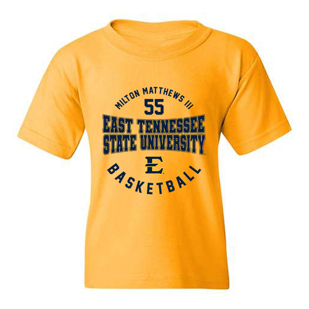 East Tennessee State - NCAA Men's Basketball : Milton Matthews III - Classic Fashion Shersey Youth T-Shirt-0