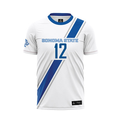 SSU - NCAA Men's Soccer : Christopher De Leon - White Soccer Jersey-0