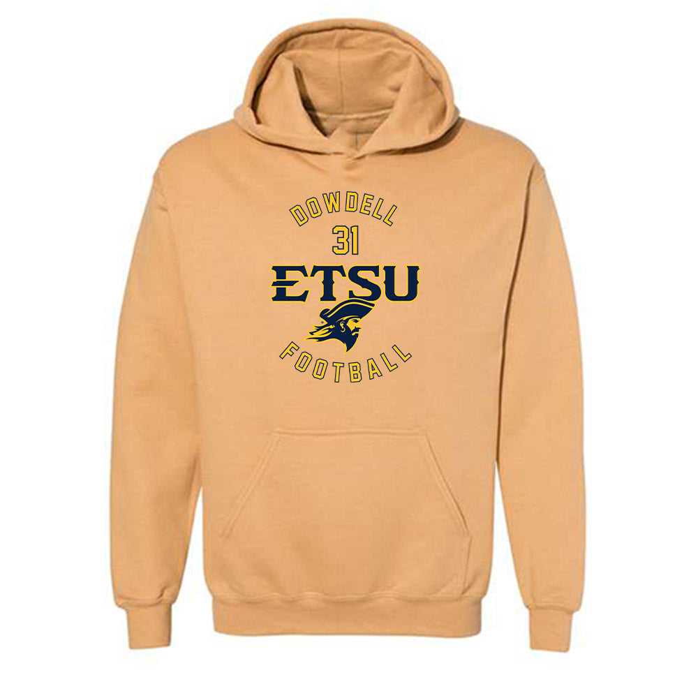 East Tennessee State - NCAA Football : Brycen Dowdell - Classic Fashion Shersey Hooded Sweatshirt-0