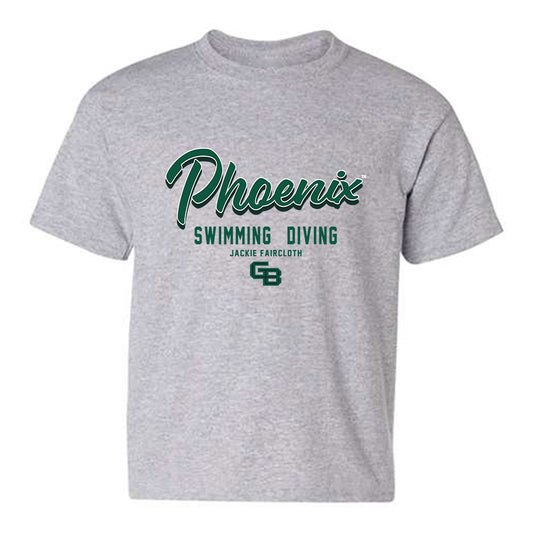 UW Green Bay - NCAA Women's Swimming & Diving : Jackie Faircloth - Classic Fashion Shersey Youth T-Shirt-0