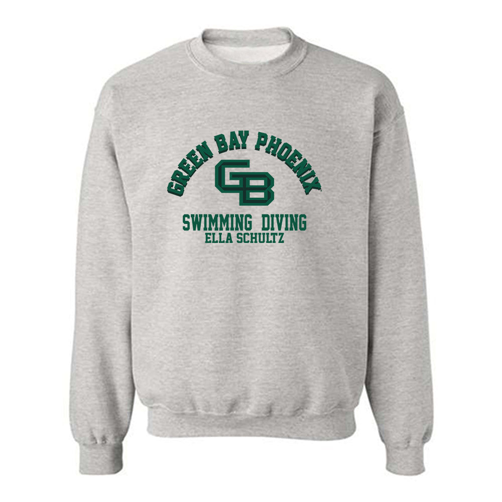 UW Green Bay - NCAA Women's Swimming & Diving : Ella Schultz - Classic Fashion Shersey Crewneck Sweatshirt-0