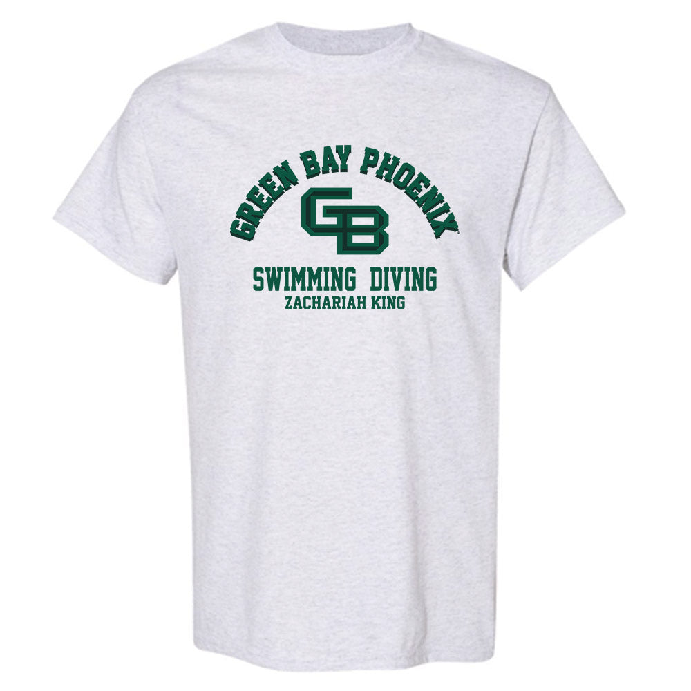 UW Green Bay - NCAA Men's Swimming & Diving : Zachariah King - Classic Fashion Shersey T-Shirt-0