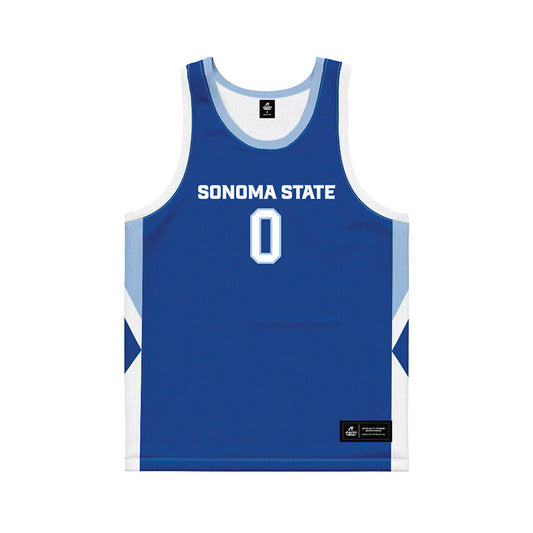  - NCAA Women's Basketball : Alysa Lopez - Blue Basketball Jersey-0