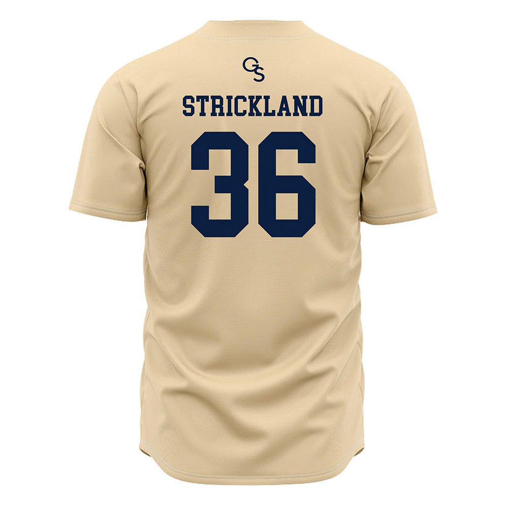 Georgia Southern - NCAA Baseball : Daegan Strickland - Cream Jersey-1
