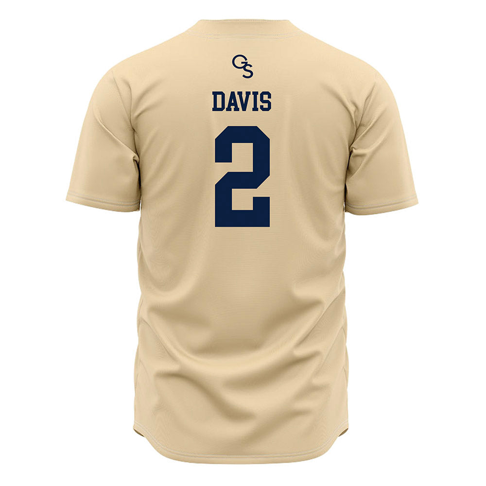 Georgia Southern - NCAA Baseball : John Davis - Cream Jersey-1