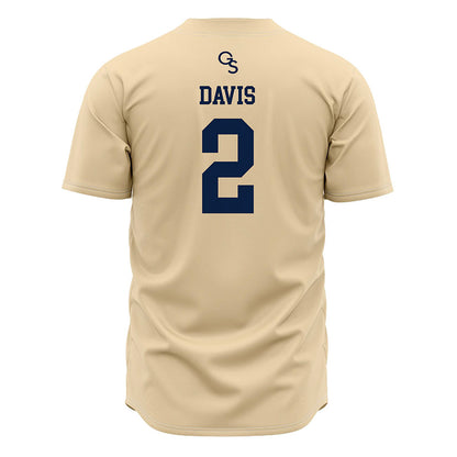 Georgia Southern - NCAA Baseball : John Davis - Cream Jersey-1