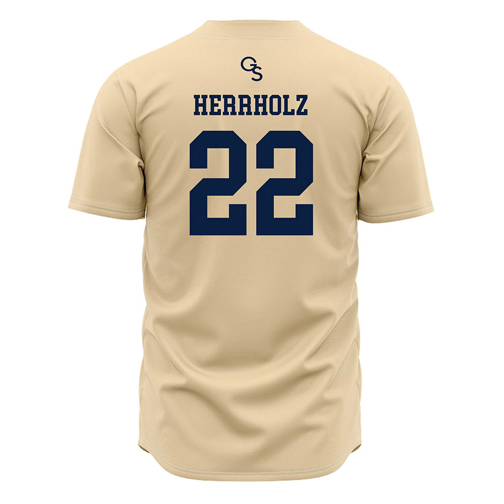 Georgia Southern - NCAA Baseball : Jp Herrholz - Cream Jersey-1