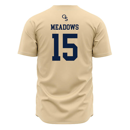 Georgia Southern - NCAA Baseball : Jake Meadows - Cream Jersey-1