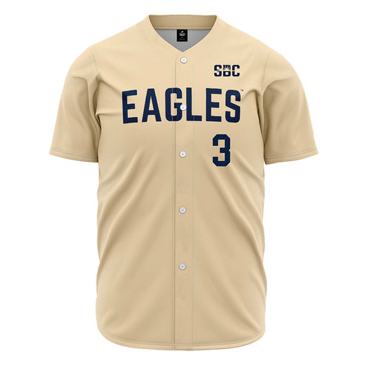 Georgia Southern - NCAA Baseball : Frank Wells - Cream Jersey-0