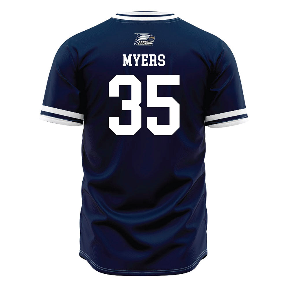 Georgia Southern - NCAA Baseball : Jack Myers - Navy Jersey-1