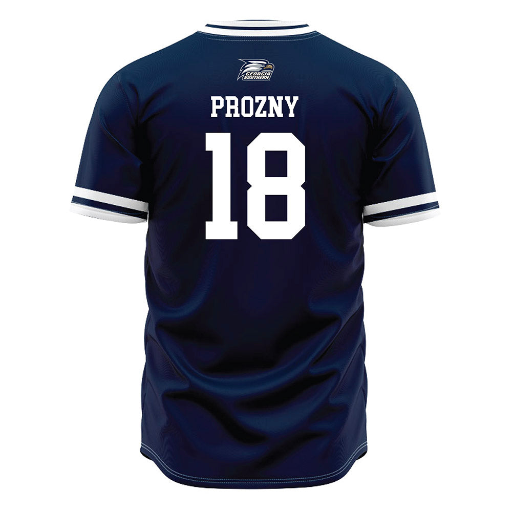 Georgia Southern - NCAA Baseball : Max Prozny - Navy Jersey-1