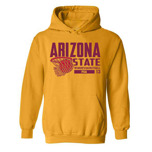 Arizona State - NCAA Women's Basketball : Last-Tear Poa - Classic Fashion Shersey Hooded Sweatshirt-0