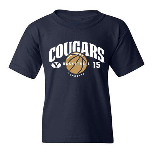 BYU - NCAA Men's Basketball : Richie Saunders - Youth T-Shirt-0