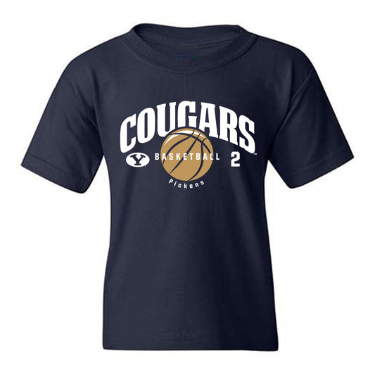 BYU - NCAA Men's Basketball : Nate Pickens - Youth T-Shirt-0