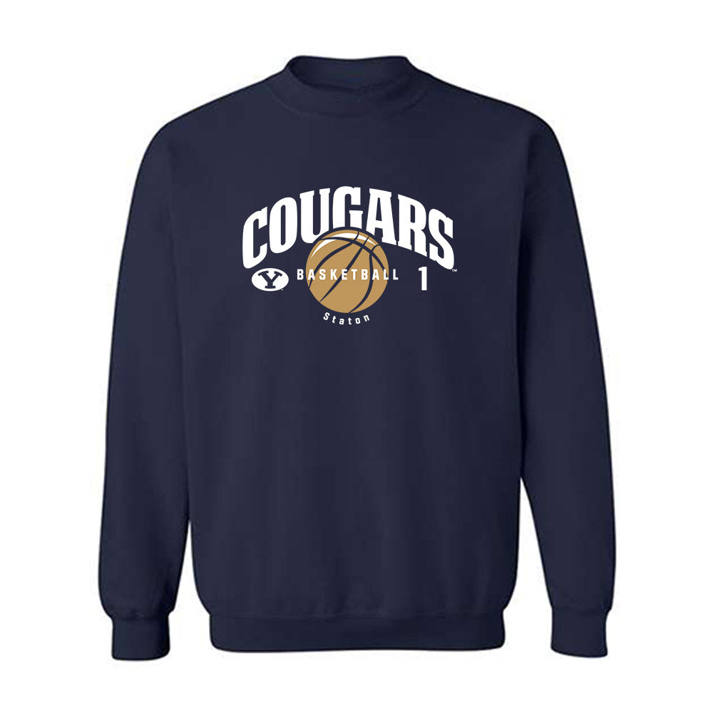 BYU - NCAA Men's Basketball : Xavion Staton - Crewneck Sweatshirt-0