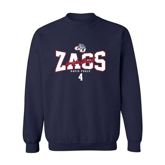 Gonzaga - NCAA Men's Basketball : Davis Fogle - Classic Fashion Shersey Crewneck Sweatshirt-0