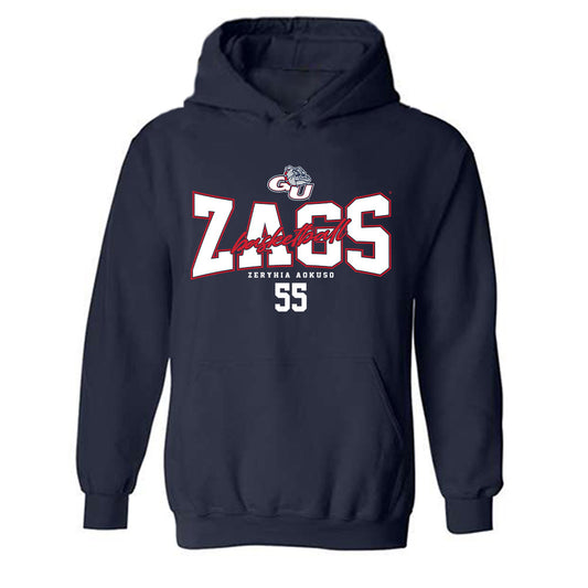 Gonzaga - NCAA Women's Basketball : Zeryhia Aokuso - Classic Fashion Shersey Hooded Sweatshirt-0