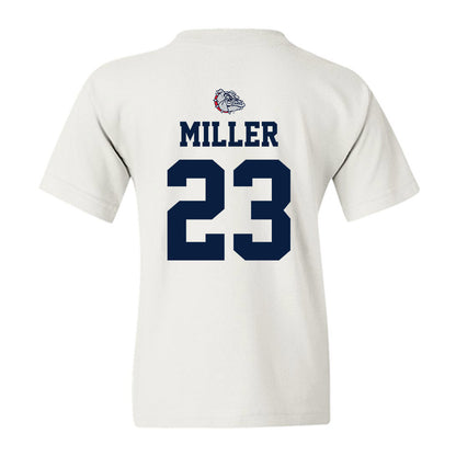Gonzaga - NCAA Men's Basketball : Adam Miller - Sports Shersey Youth T-Shirt-1