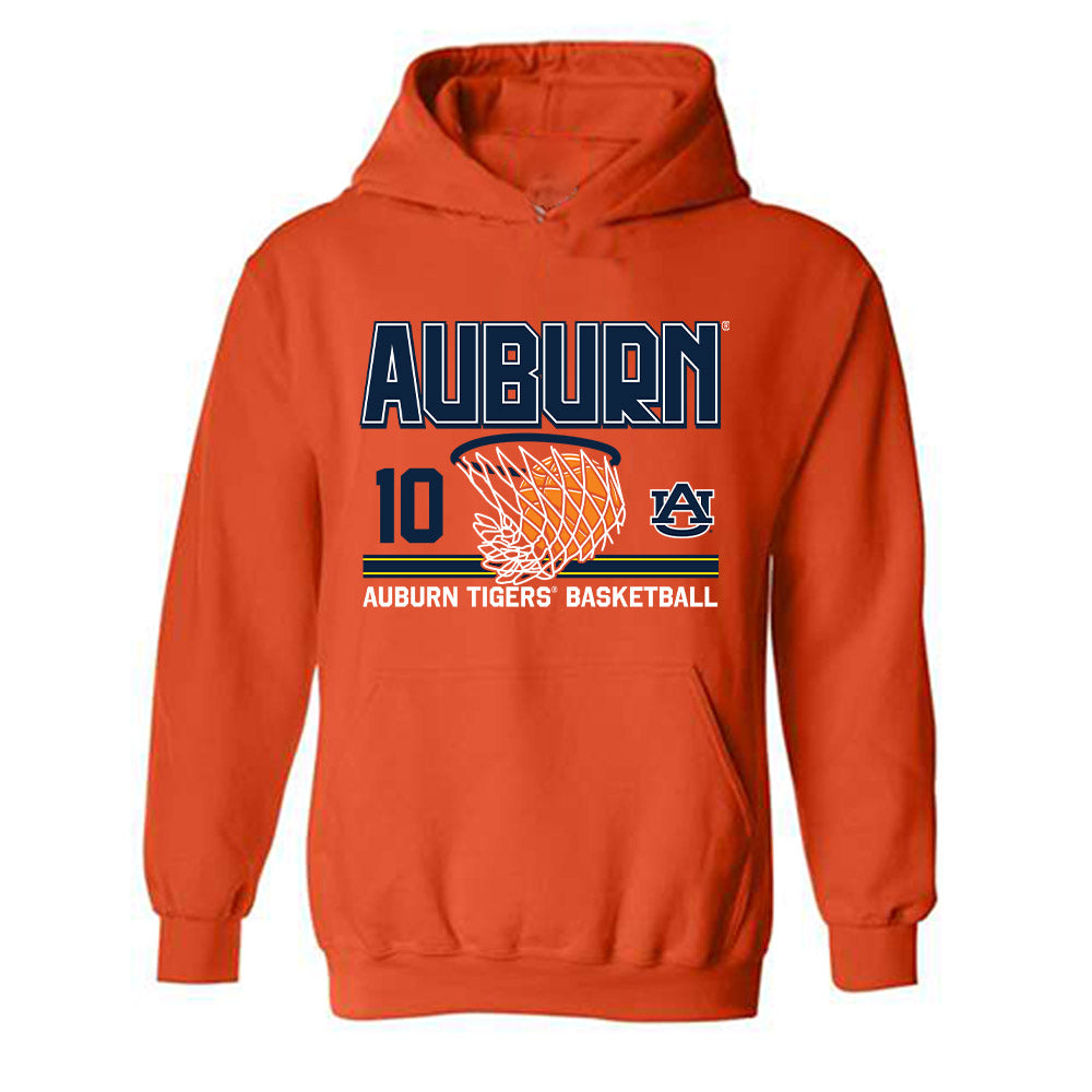 Auburn - NCAA Men's Basketball : Simon Walker - Sports Shersey Hooded Sweatshirt-0
