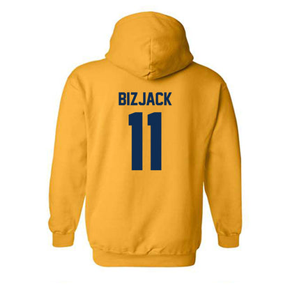 West Virginia - NCAA Men's Basketball : Finley Bizjack - Sports Shersey Hooded Sweatshirt-3