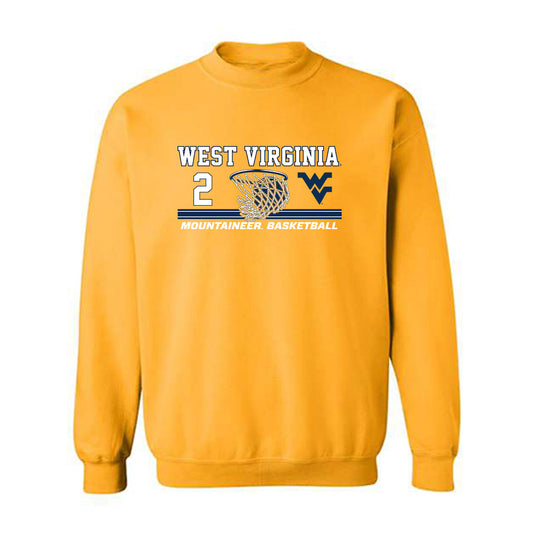 West Virginia - NCAA Women's Basketball : Kennedy Harris - Sports Shersey Crewneck Sweatshirt-0