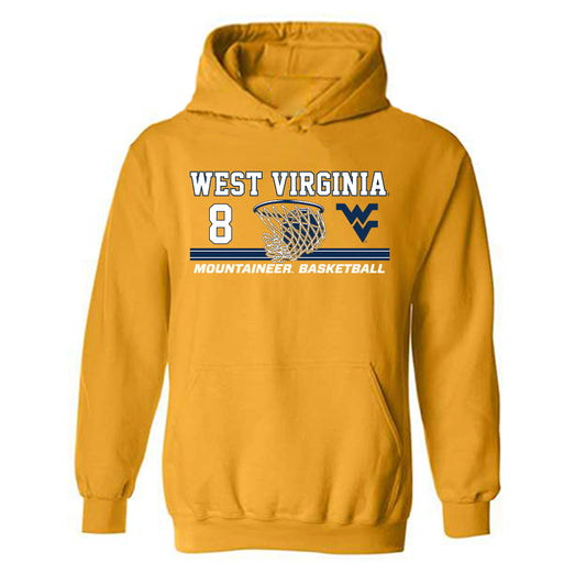 West Virginia - NCAA Men's Basketball : Abraham Oyeadier - Sports Shersey Hooded Sweatshirt-0