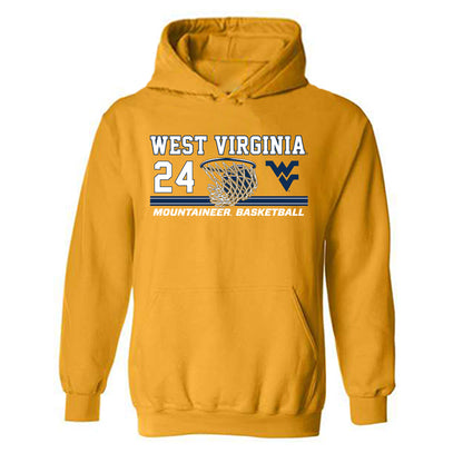 West Virginia - NCAA Women's Basketball : Divine Tumba - Sports Shersey Hooded Sweatshirt-0