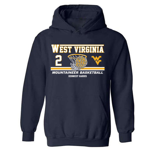 West Virginia - NCAA Women's Basketball : Kennedy Harris - Classic Fashion Shersey Hooded Sweatshirt-0