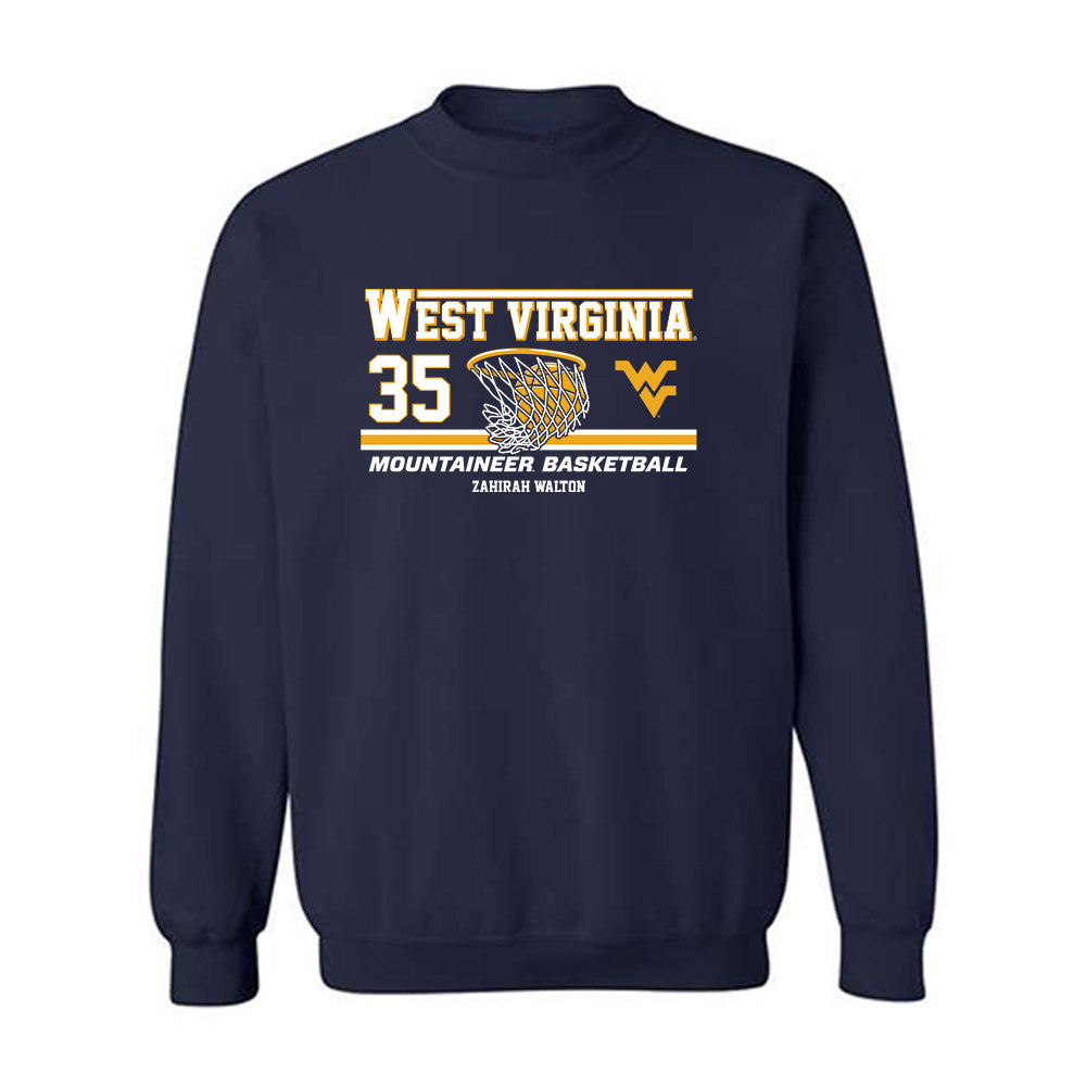 West Virginia - NCAA Women's Basketball : Zahirah Walton - Classic Fashion Shersey Crewneck Sweatshirt-0