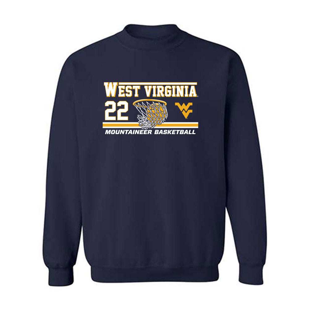 West Virginia - NCAA Men's Basketball : Javan Buchanan - Classic Fashion Shersey Crewneck Sweatshirt-0