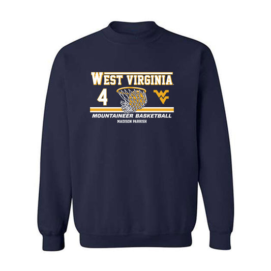 West Virginia - NCAA Women's Basketball : Madison Parrish - Classic Fashion Shersey Crewneck Sweatshirt-0