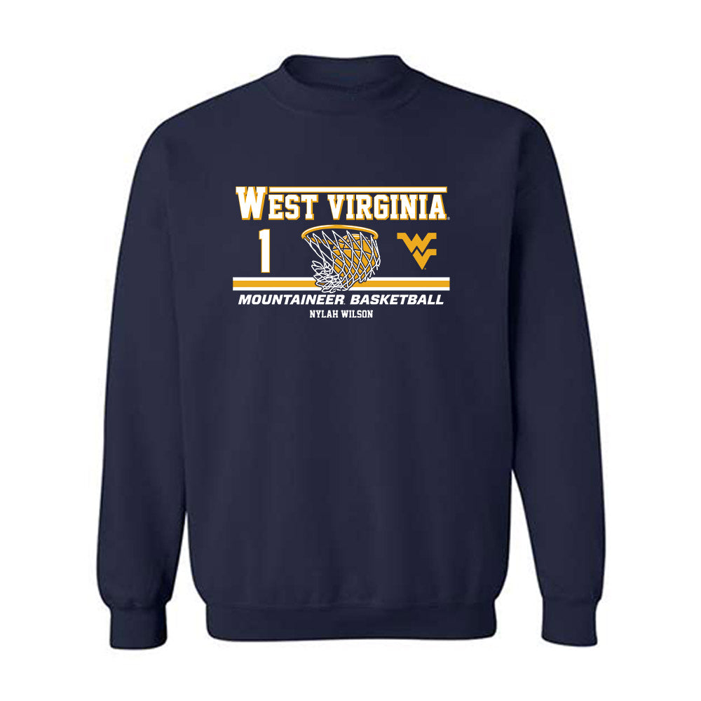 West Virginia - NCAA Women's Basketball : Nylah Wilson - Classic Fashion Shersey Crewneck Sweatshirt-0