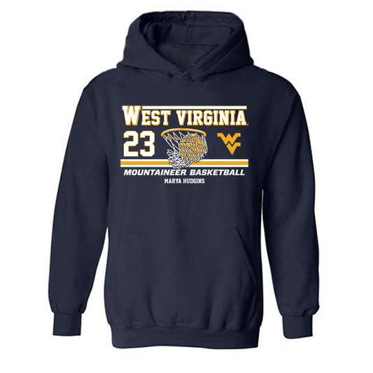 West Virginia - NCAA Women's Basketball : Marya Hudgins - Classic Fashion Shersey Hooded Sweatshirt-0