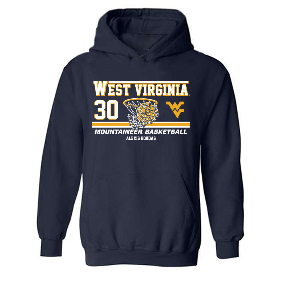 West Virginia - NCAA Women's Basketball : Alexis Bordas - Classic Fashion Shersey Hooded Sweatshirt-0