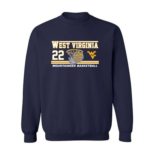 West Virginia - NCAA Men's Basketball : Javan Buchanan - Classic Fashion Shersey Crewneck Sweatshirt-0