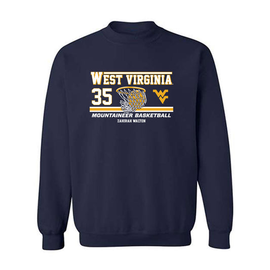 West Virginia - NCAA Women's Basketball : Zahirah Walton - Classic Fashion Shersey Crewneck Sweatshirt-0