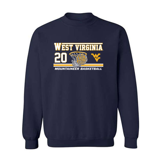West Virginia - NCAA Men's Basketball : Michael Feenane Jr - Classic Fashion Shersey Crewneck Sweatshirt-0