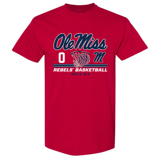 Ole Miss - NCAA Men's Basketball : Malik Dia - Classic Fashion Shersey T-Shirt-0