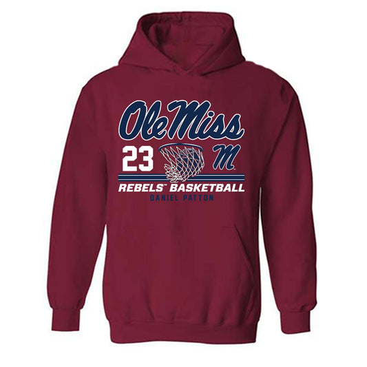 Ole Miss - NCAA Men's Basketball : Daniel Patton - Classic Fashion Shersey Hooded Sweatshirt-0